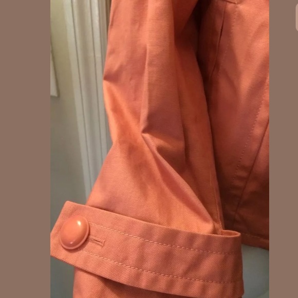 New TALBOTS Jackie Fit Jacket Coat Pink Blush Double Breasted Pockets Lined Knit - Picture 4 of 8